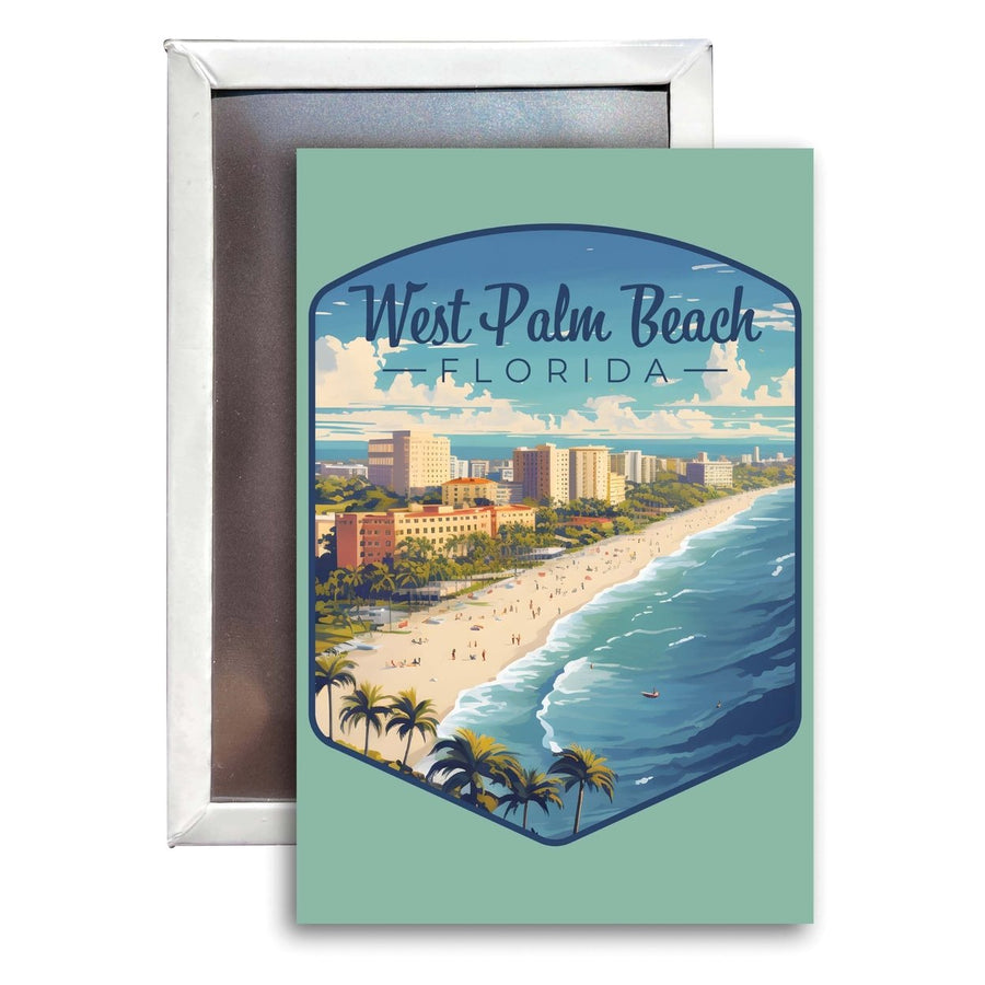 West Palm Beach Florida Design A Souvenir Refrigerator Magnet 2.5"X3.5" Image 1