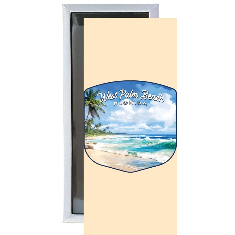 West Palm Beach Florida Design B Souvenir Fridge Magnet 4.75 x 2 Inch Image 1