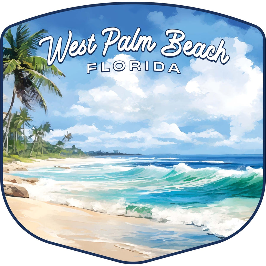 West Palm Beach Florida Design B Souvenir Die Cut Flat Magnet Image 1