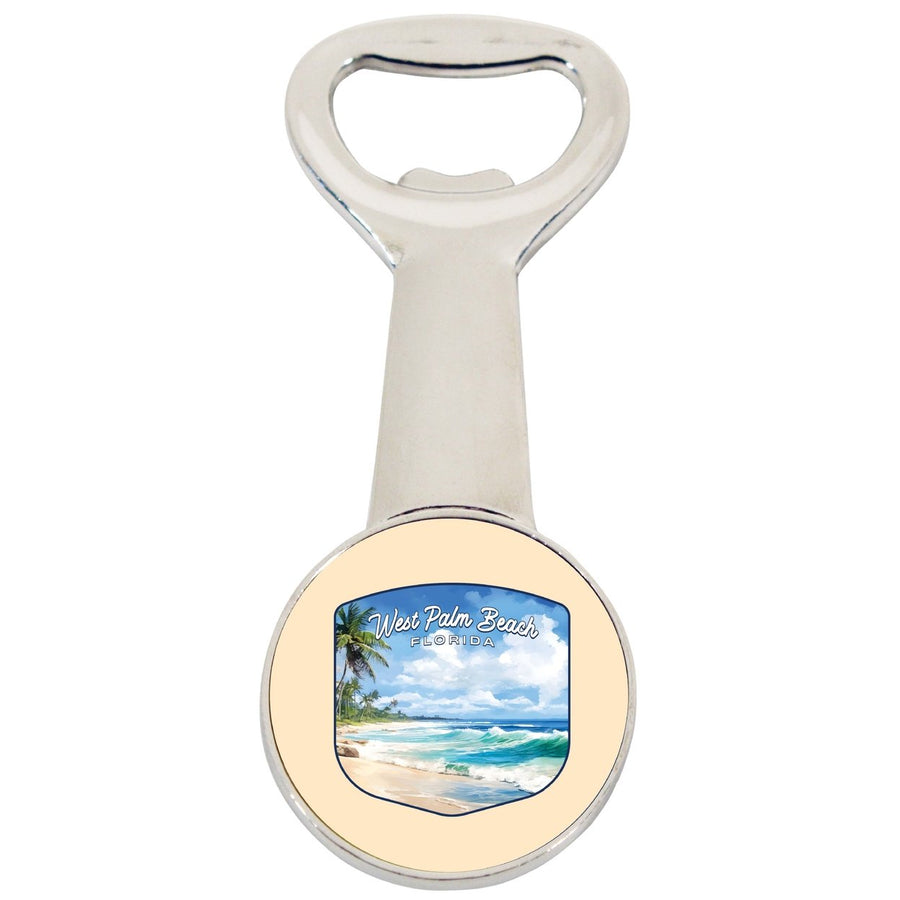 West Palm Beach Florida Design B Souvenir Magnetic Bottle Opener Image 1