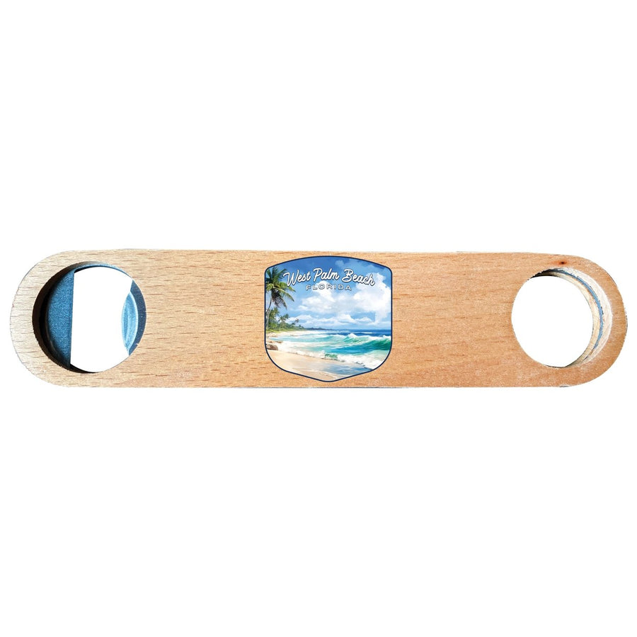 West Palm Beach Florida Design B Souvenir Wooden Bottle Opener Image 1