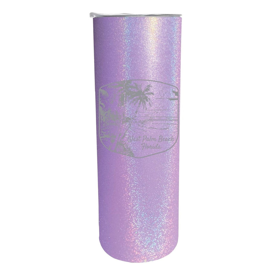 West Palm Beach Souvenir 20 oz Engraved Insulated Stainless Steel Skinny Tumbler Image 1