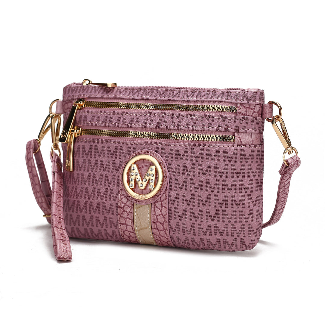 MKF Collection Tarren Shoulder Bag Multi-Functional Signature Crossbody Handbag Wristlet by Mia K. Image 11