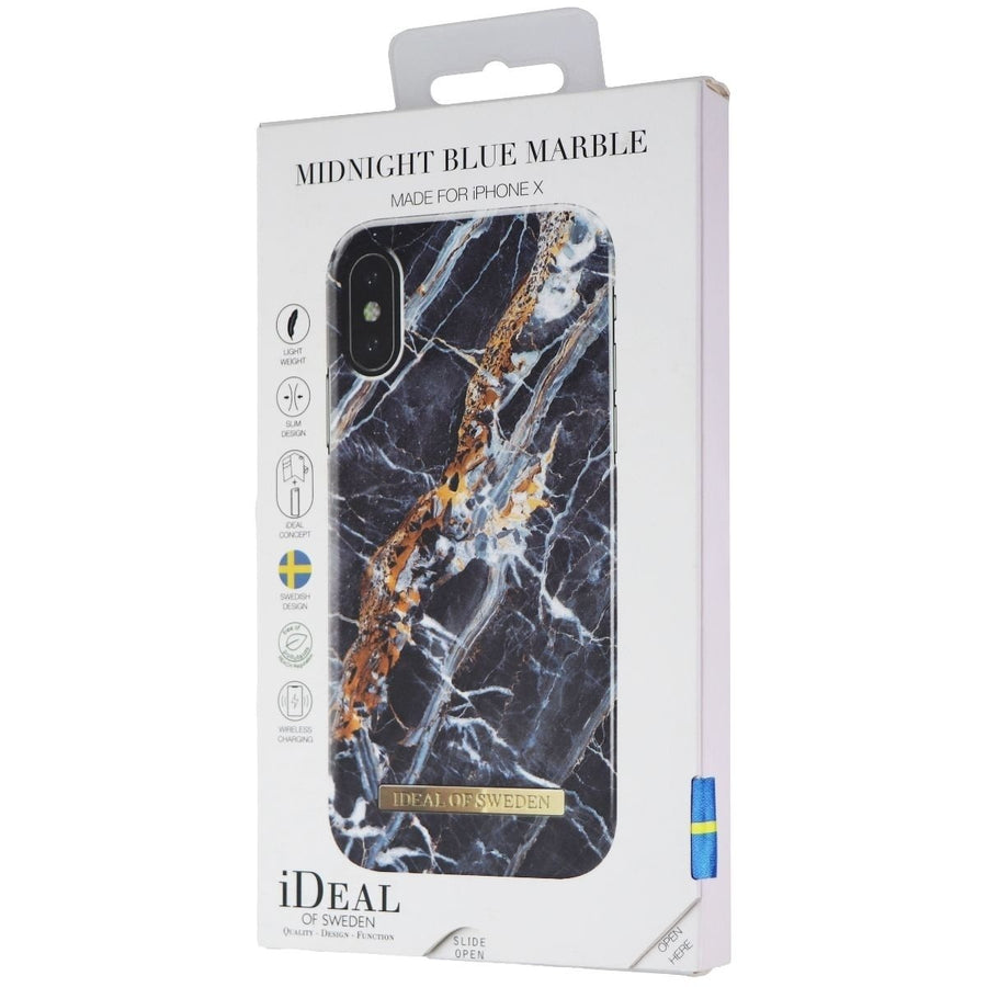 IDeal Of Sweden Fashion Case for iPhone X - Midnight Blue Marble Image 1