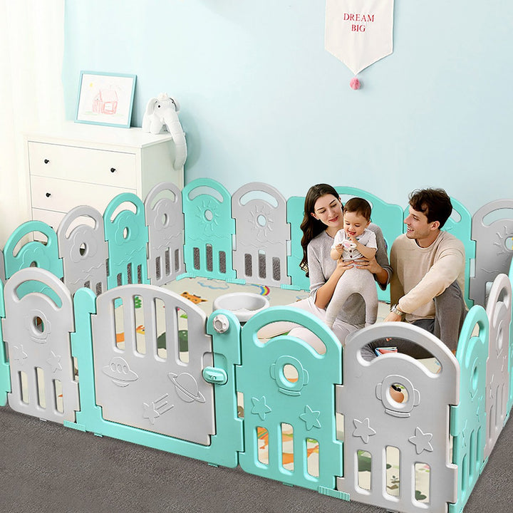 16/18/20-Panel Baby Playpen Kids Activity Center Playard Image 2