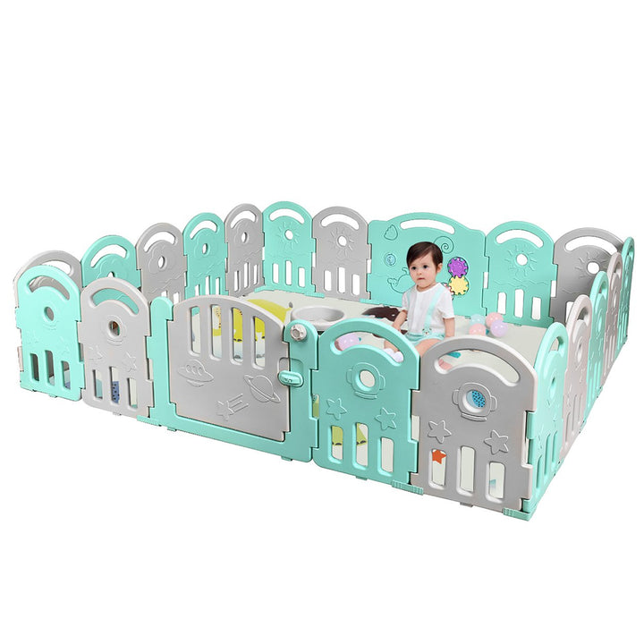 16/18/20-Panel Baby Playpen Kids Activity Center Playard Image 4