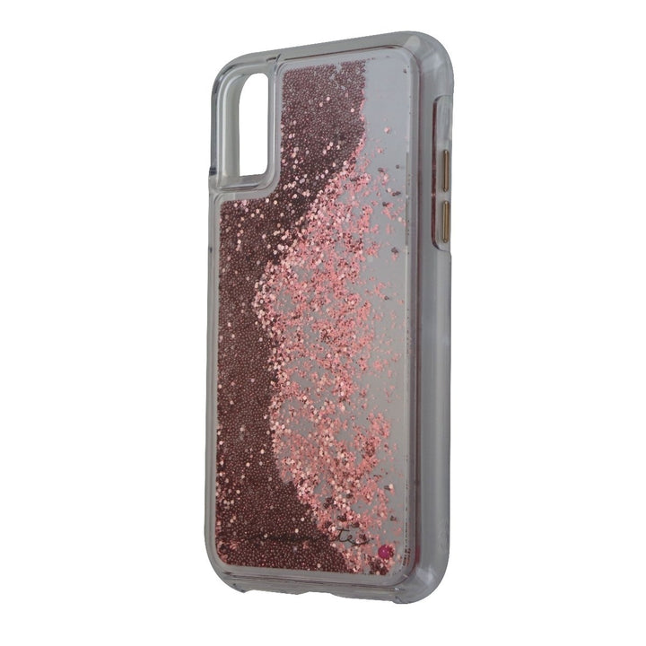 Case-Mate Waterfall Liquid Case for Apple iPhone Xs / X - Clear/Pink Glitter Image 3