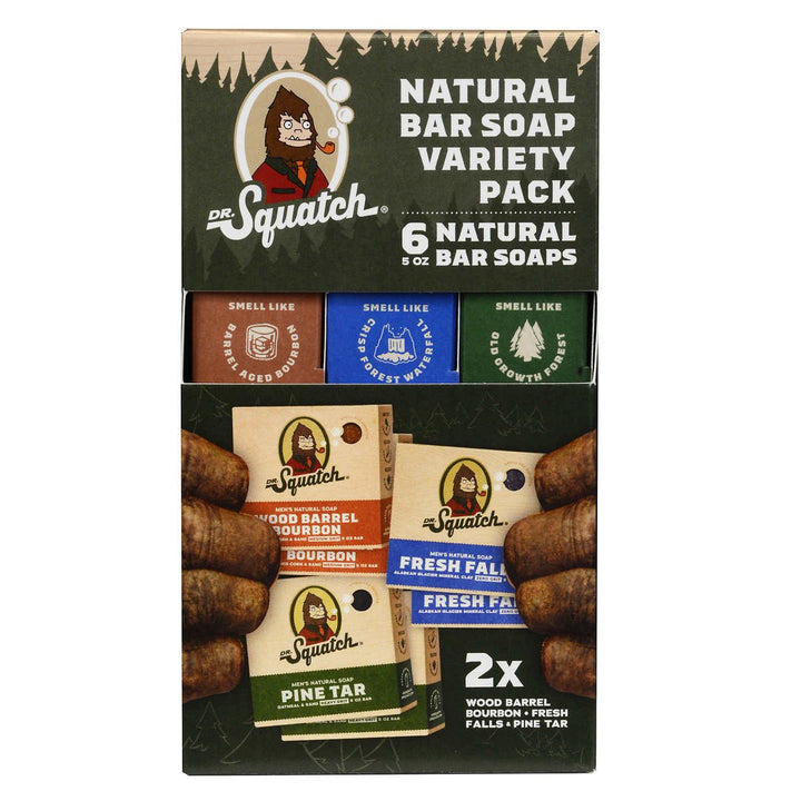 Dr. Squatch Natural Bar Soap Variety 5 Ounce (Pack of 6) Image 1