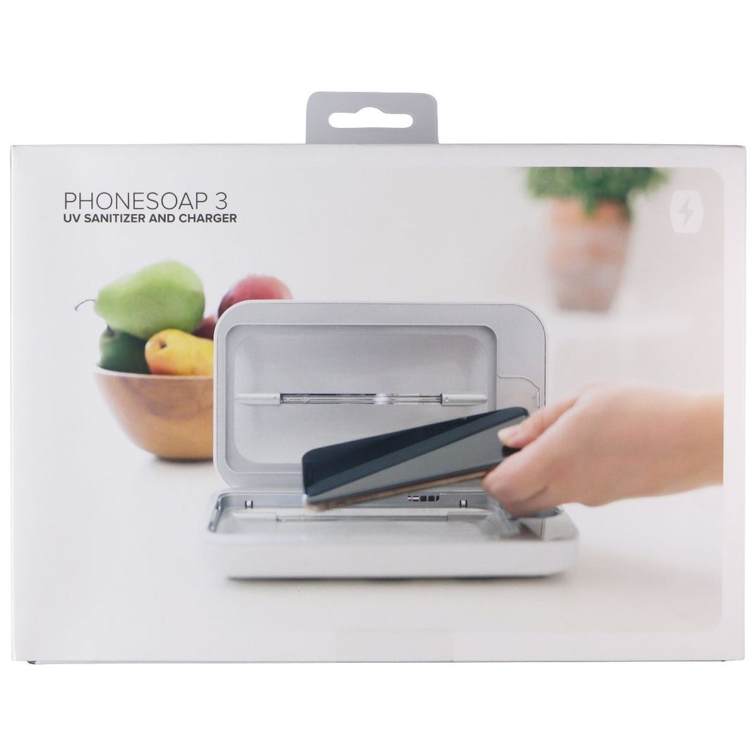 PhoneSoap 3 USW Sanitizer and Charger for Smartphones - White Image 1