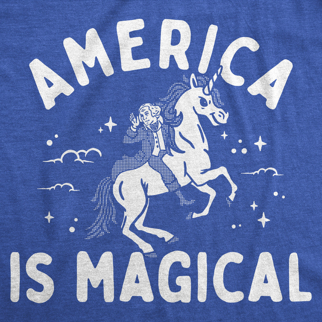 Womens Funny T Shirts America Is Magical Sarcastic Fourth Of July Graphic Tee For Ladies Image 2