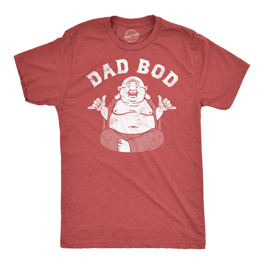 Mens Funny T Shirts Dad Bod Buddha Sarcastic Graphic Novelty Tee For Men Image 1