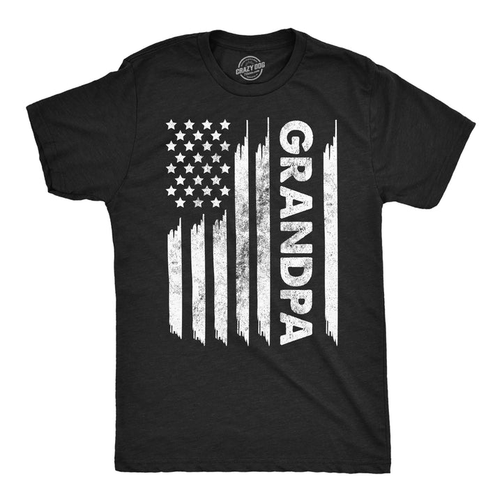 Mens Funny T Shirts American Flag Grandpa Sarcastic Fourth Of July Tee For Men Image 1