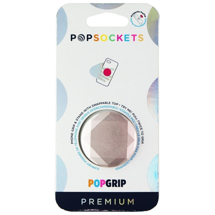 PopSockets PopGrip Stand and Grip with Swappable Top - Metallic Diamond Rose Gold Image 2