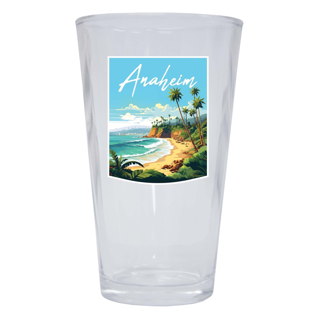 Anaheim California Design B Souvenir 16 oz Pint Glass Image 1