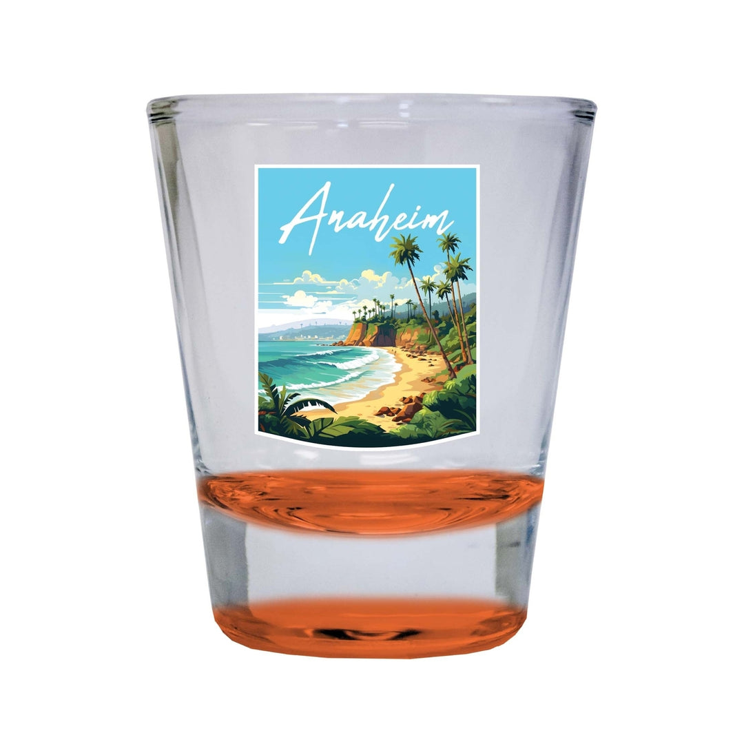 Anaheim California Design B Souvenir 2 Ounce Shot Glass Round Image 3