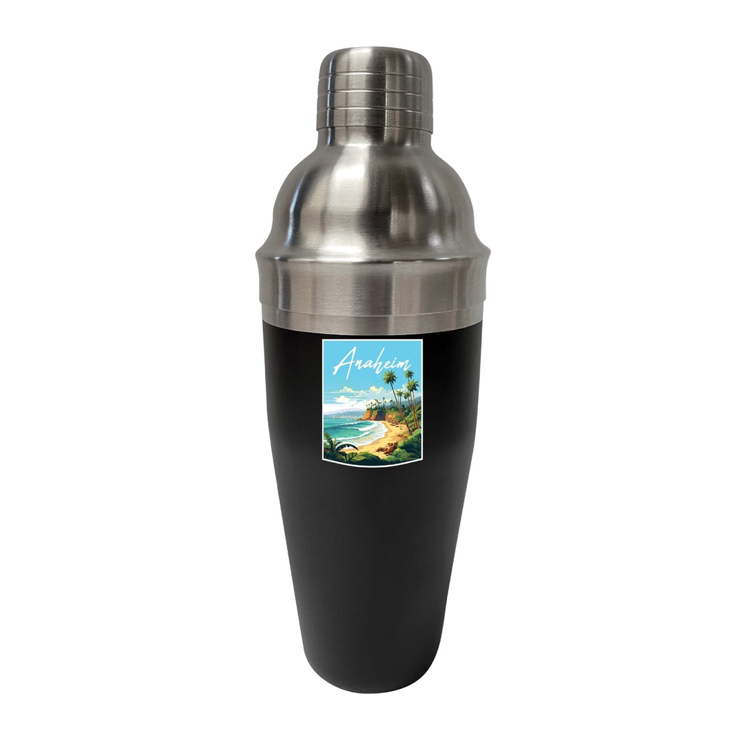 Anaheim California Design B Souvenir 24 oz Stainless Steel Cocktail Shaker Black Image 1