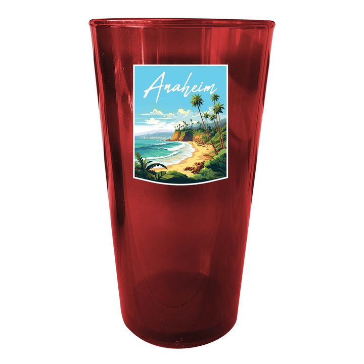 Anaheim California Design B Souvenir Plastic 16 oz pint Image 1