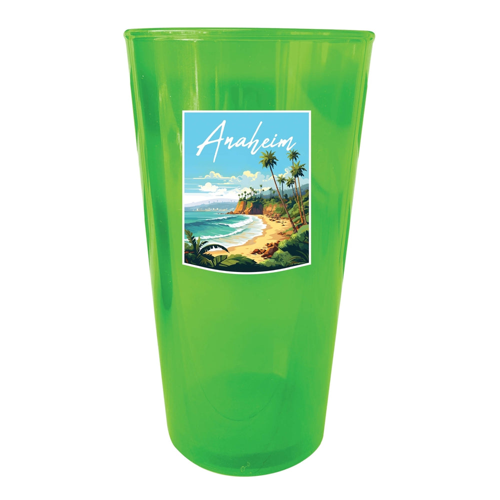 Anaheim California Design B Souvenir Plastic 16 oz pint Image 2