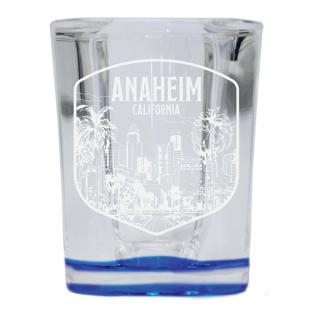 Anaheim California Souvenir 2 Ounce Engraved Shot Glass Square Image 2