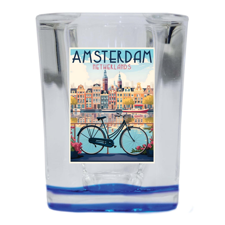 Amsterdam Netherlands Design A Souvenir 2 Ounce Shot Glass Square Image 2