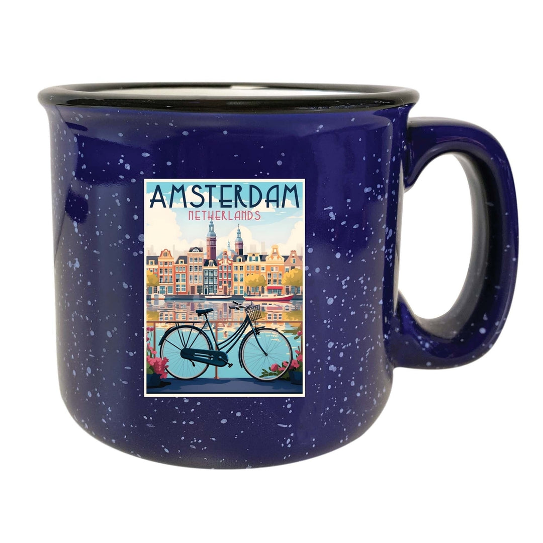 Amsterdam Netherlands Design A Souvenir 16 oz Ceramic camping mug Image 4