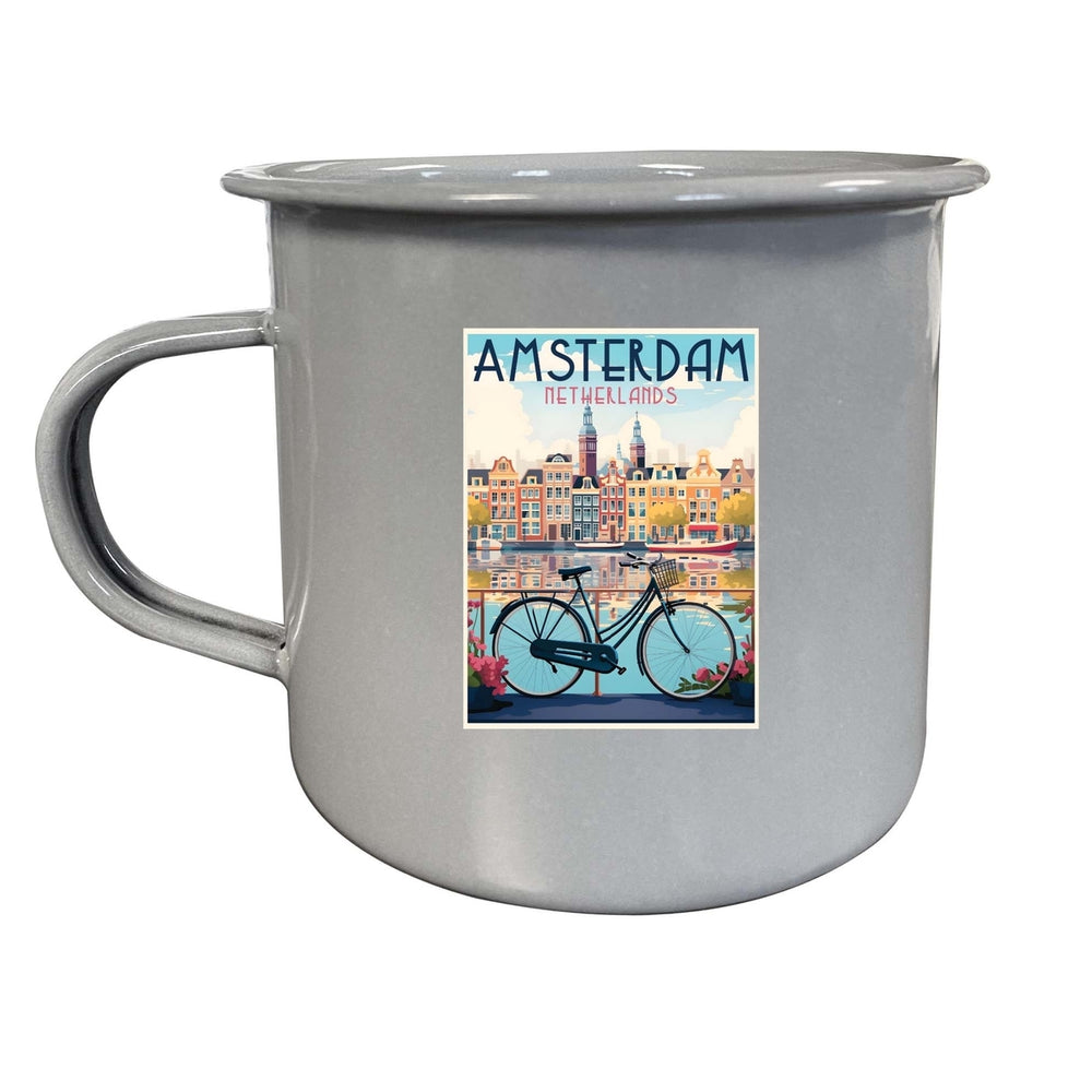 Amsterdam Netherlands Design A Souvenir Tin Camper Coffee Mug Image 2