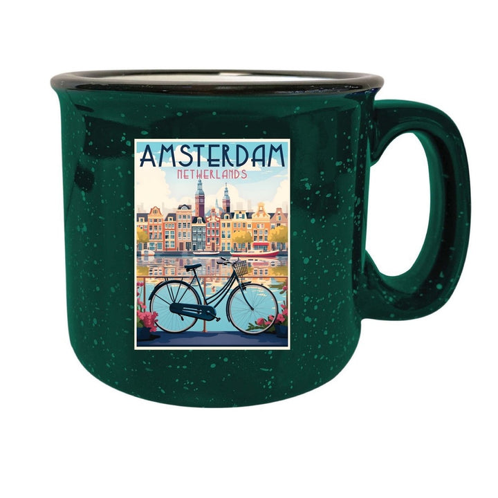 Amsterdam Netherlands Design A Souvenir 16 oz Ceramic camping mug Image 1