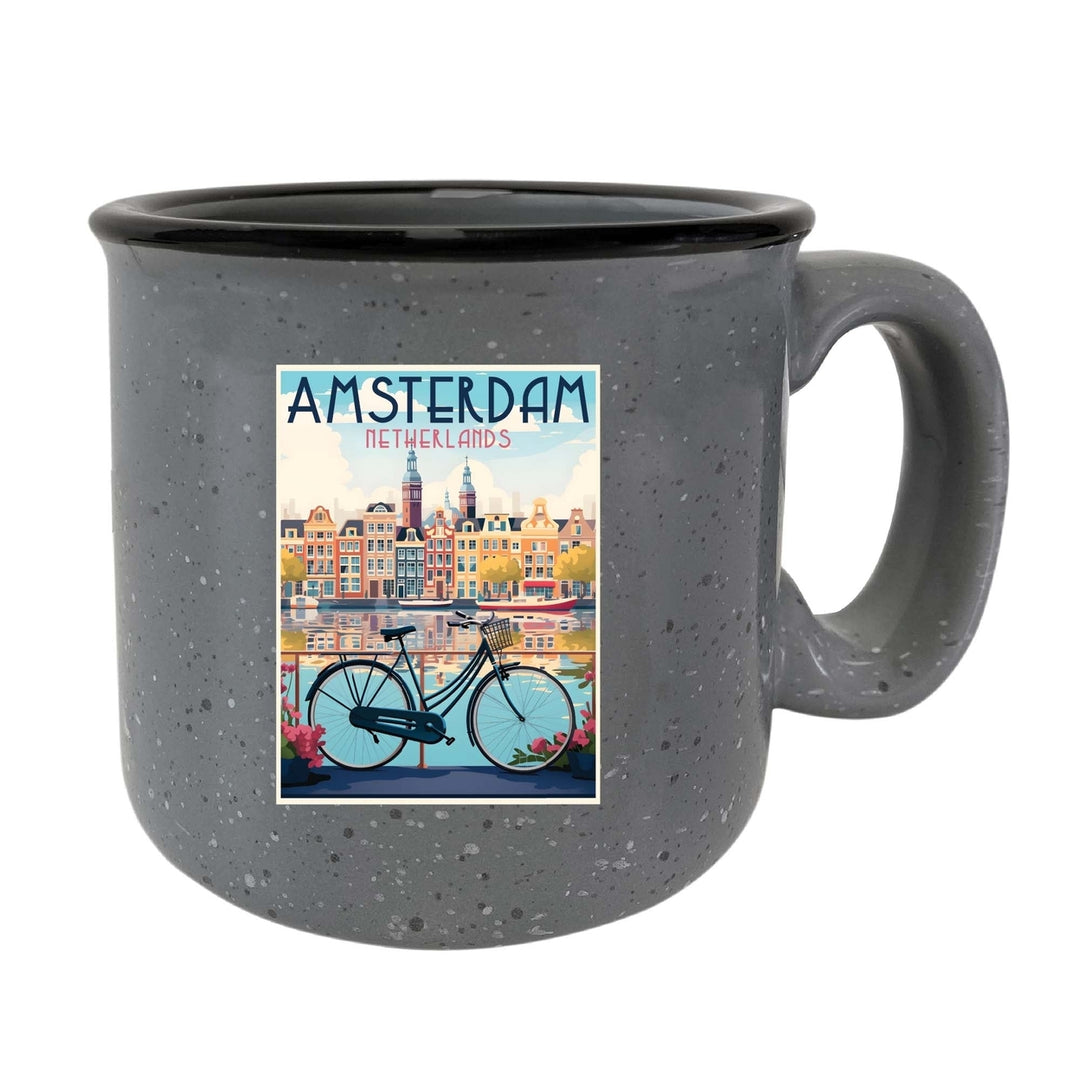 Amsterdam Netherlands Design A Souvenir 16 oz Ceramic camping mug Image 7