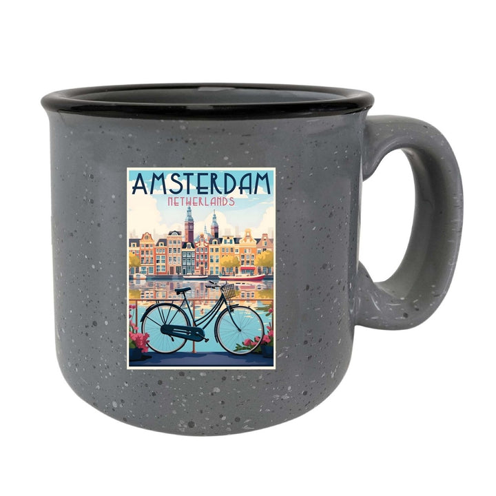 Amsterdam Netherlands Design A Souvenir 16 oz Ceramic camping mug Image 1