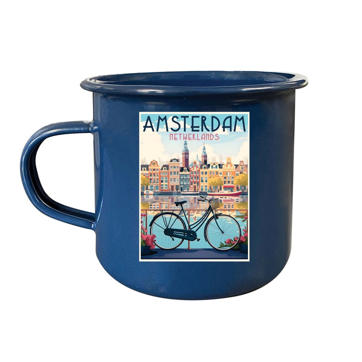 Amsterdam Netherlands Design A Souvenir Tin Camper Coffee Mug Image 3