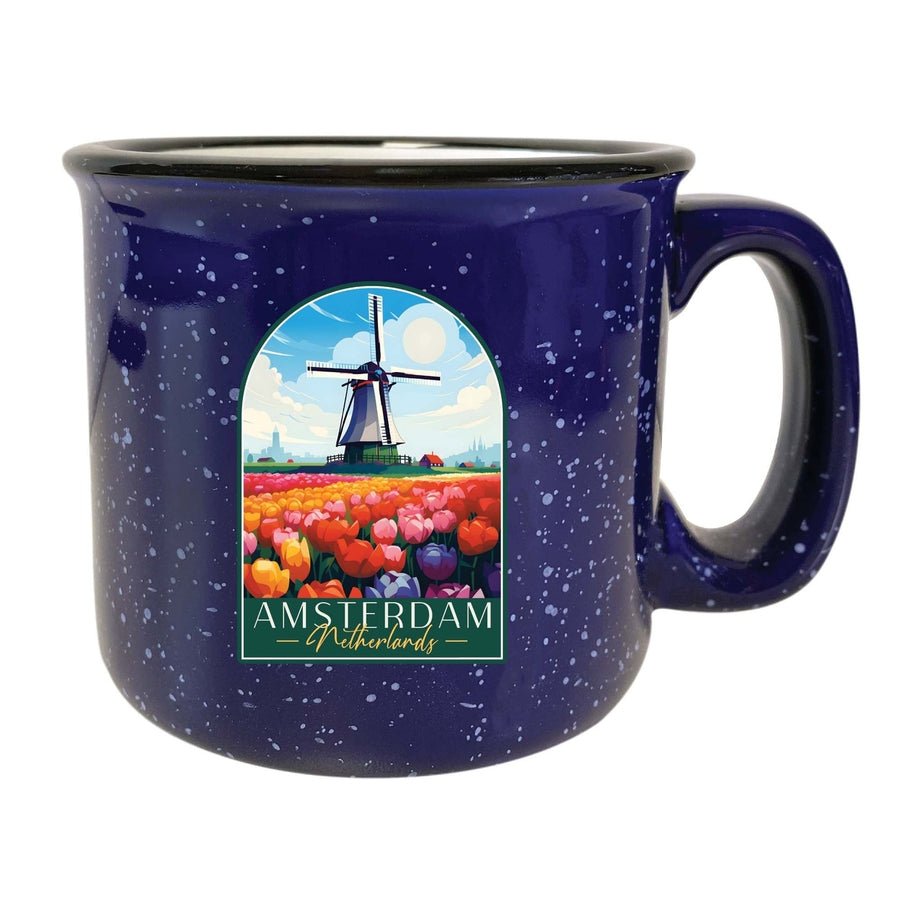 Amsterdam Netherlands Design B Souvenir 16 oz Ceramic camping mug Image 1