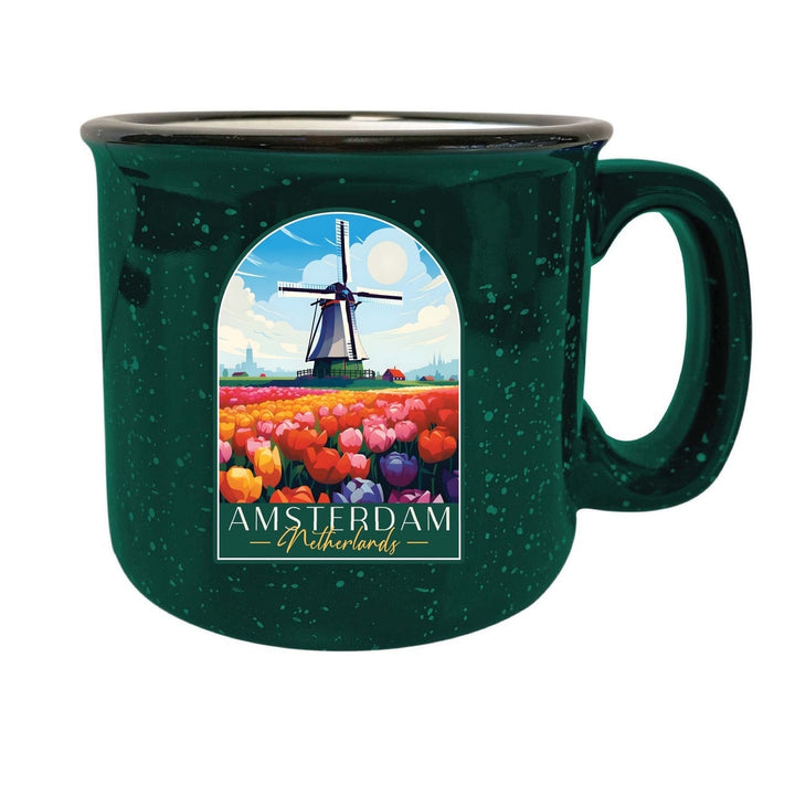 Amsterdam Netherlands Design B Souvenir 16 oz Ceramic camping mug Image 2