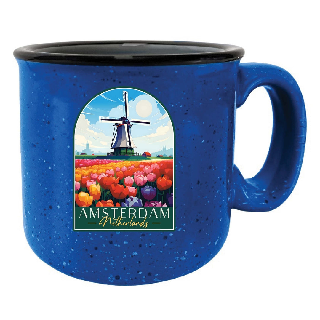 Amsterdam Netherlands Design B Souvenir 16 oz Ceramic camping mug Image 4