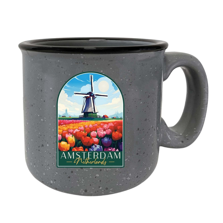 Amsterdam Netherlands Design B Souvenir 16 oz Ceramic camping mug Image 4