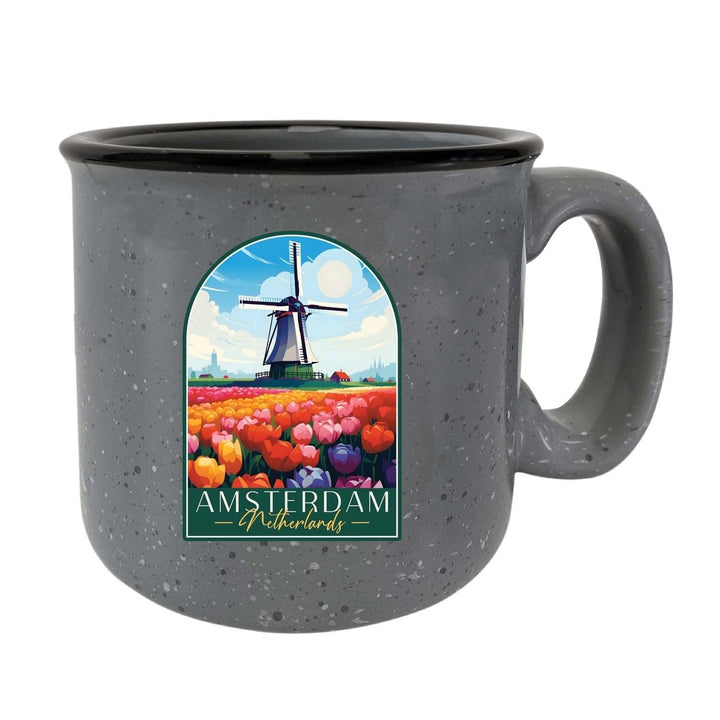 Amsterdam Netherlands Design B Souvenir 16 oz Ceramic camping mug Image 1