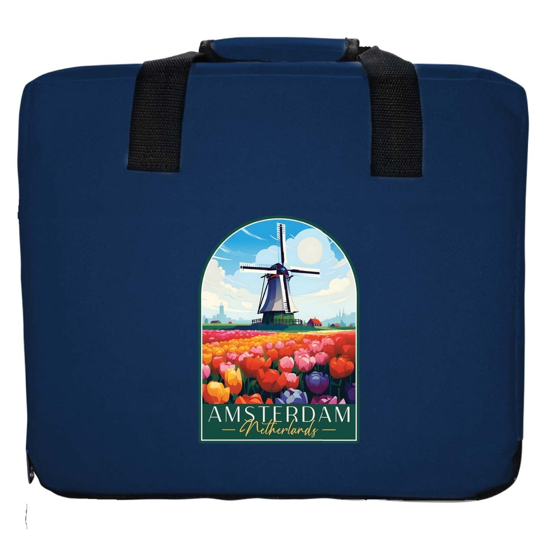 Amsterdam Netherlands Design B Souvenir Destination Seat Cushion Image 4