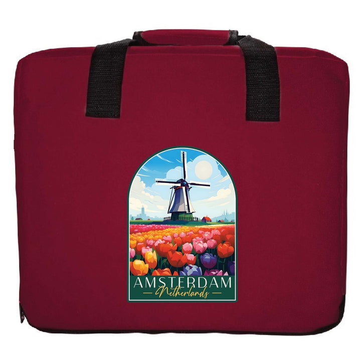 Amsterdam Netherlands Design B Souvenir Destination Seat Cushion Image 4