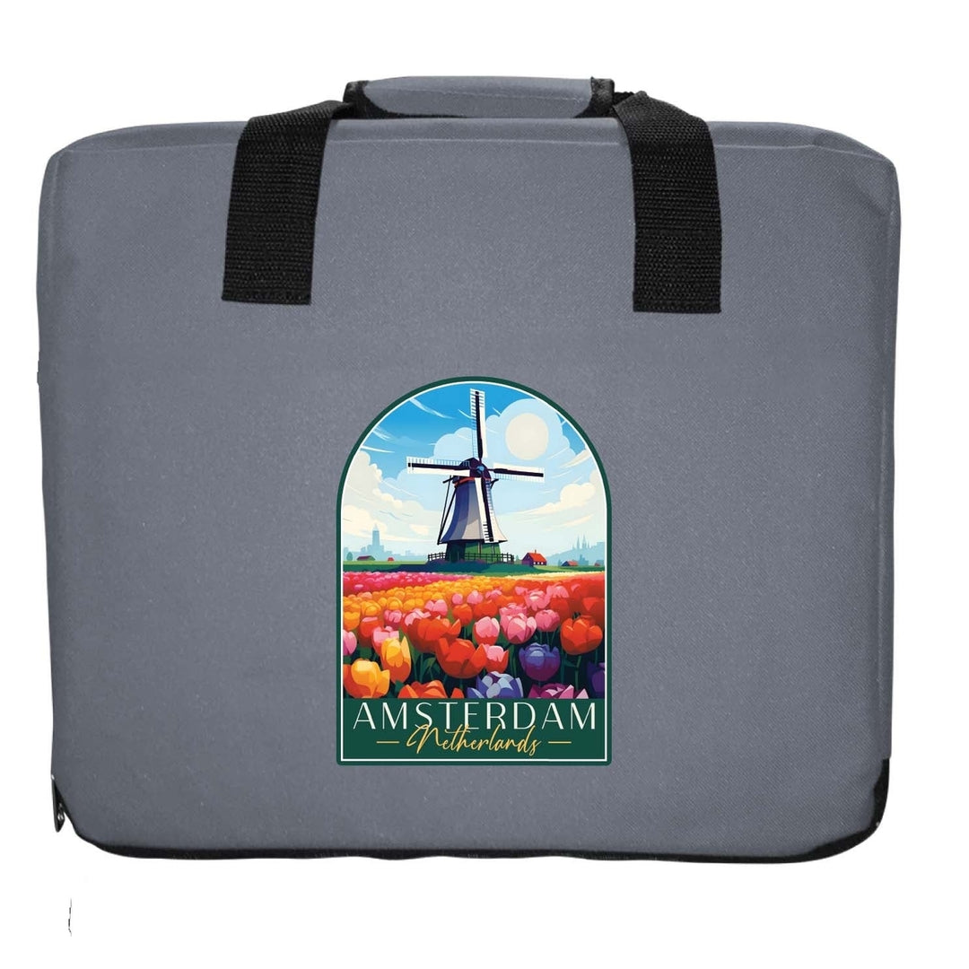 Amsterdam Netherlands Design B Souvenir Destination Seat Cushion Image 6