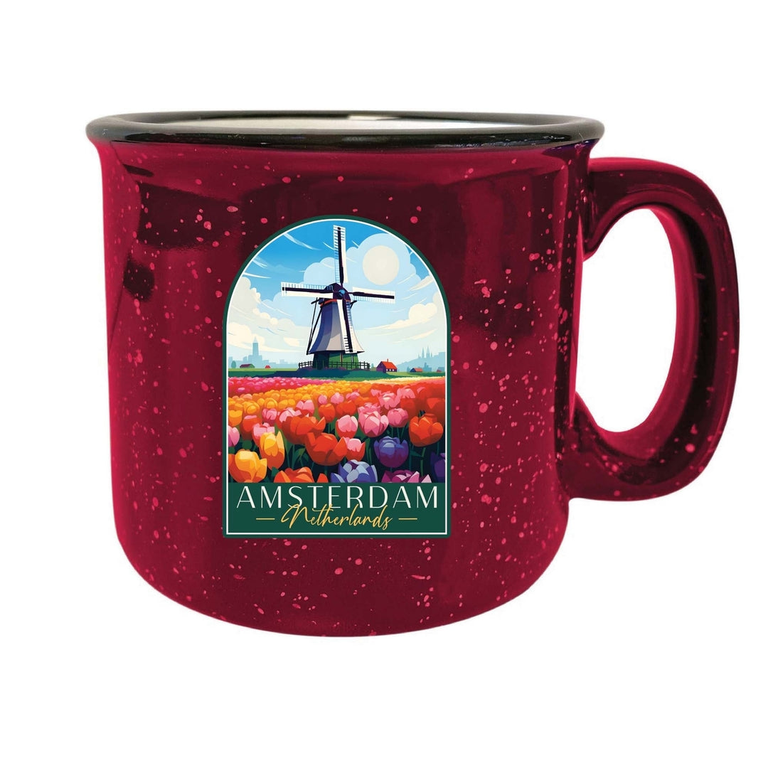 Amsterdam Netherlands Design B Souvenir 16 oz Ceramic camping mug Image 7