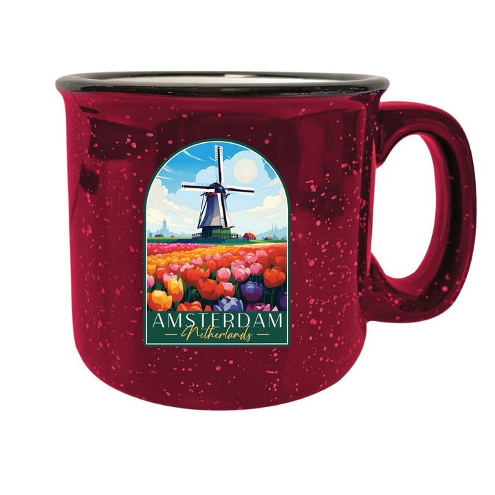 Amsterdam Netherlands Design B Souvenir 16 oz Ceramic camping mug Image 1