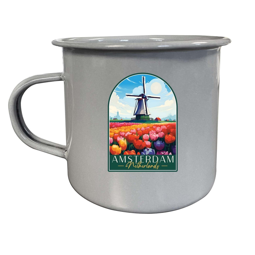 Amsterdam Netherlands Design B Souvenir Tin Camper Coffee Mug Image 2