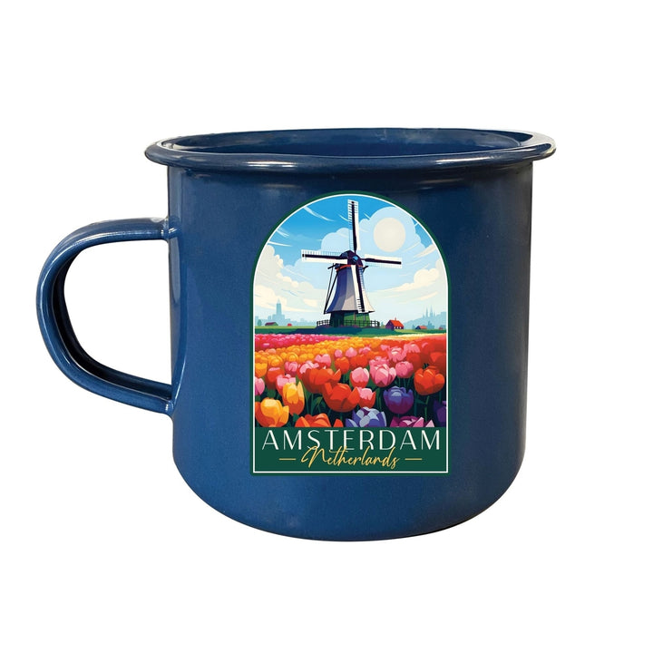 Amsterdam Netherlands Design B Souvenir Tin Camper Coffee Mug Image 3