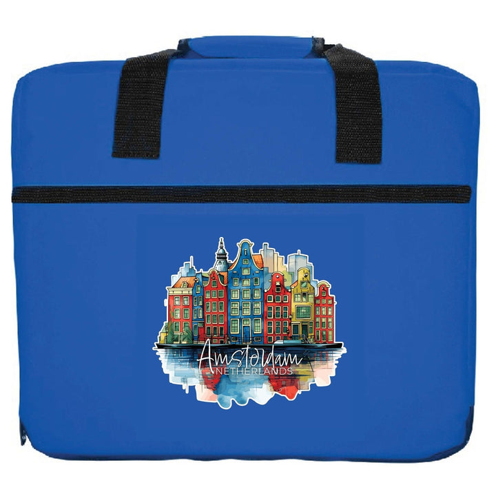 Amsterdam Netherlands Design C Souvenir Destination Seat Cushion Image 1