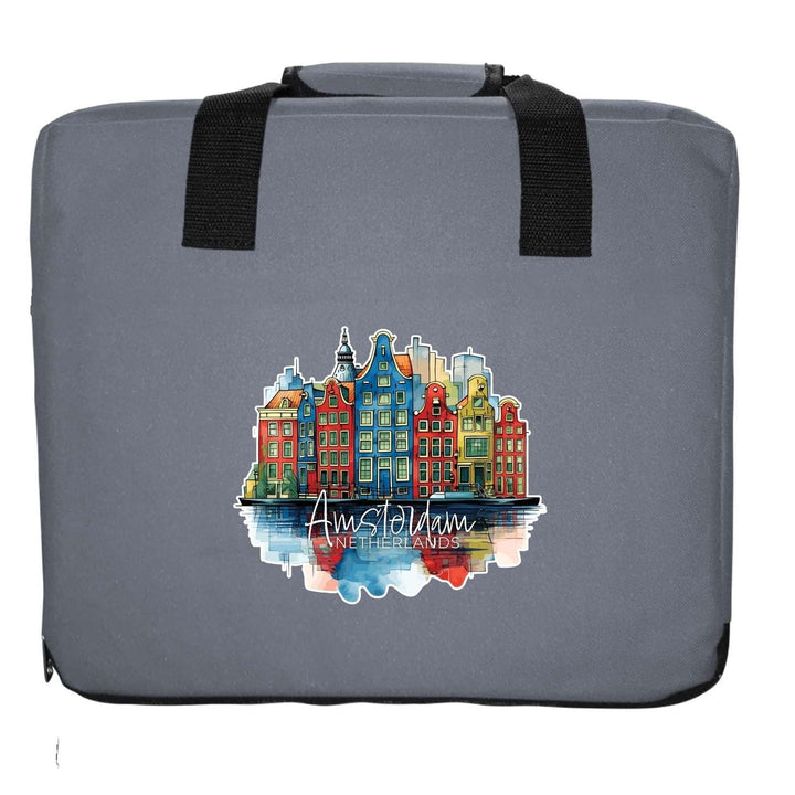 Amsterdam Netherlands Design C Souvenir Destination Seat Cushion Image 2