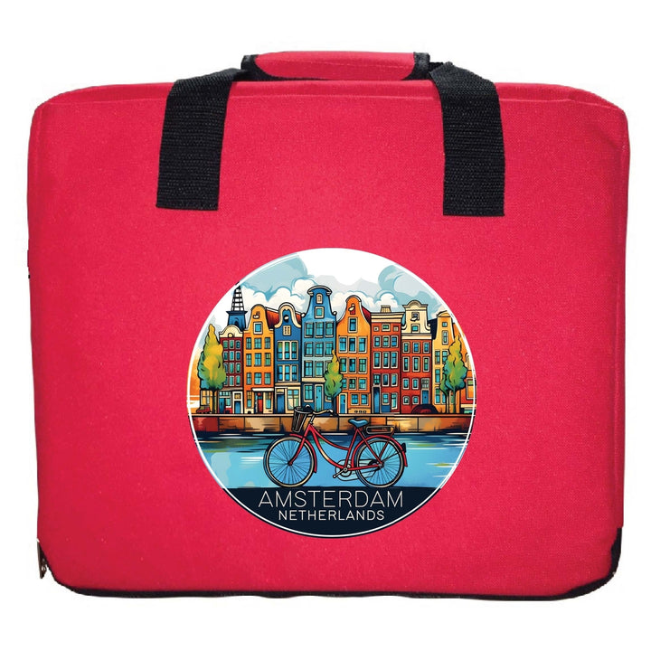 Amsterdam Netherlands Design D Souvenir Destination Seat Cushion Image 1