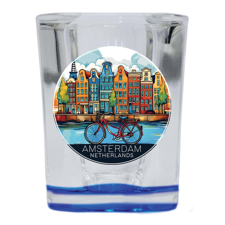 Amsterdam Netherlands Design D Souvenir 2 Ounce Shot Glass Square Image 2