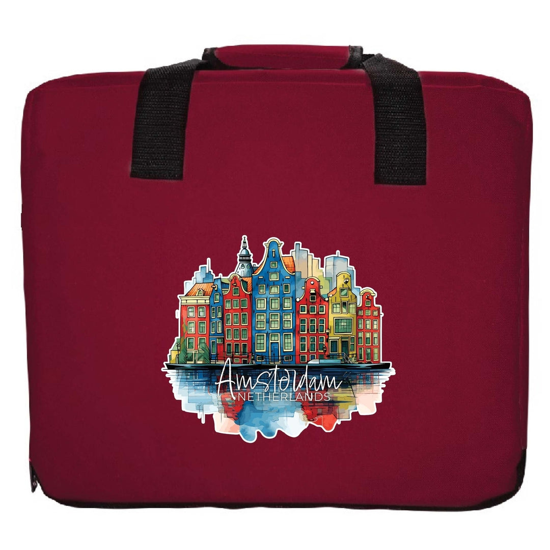 Amsterdam Netherlands Design C Souvenir Destination Seat Cushion Image 3