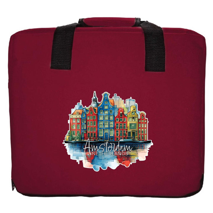 Amsterdam Netherlands Design C Souvenir Destination Seat Cushion Image 3