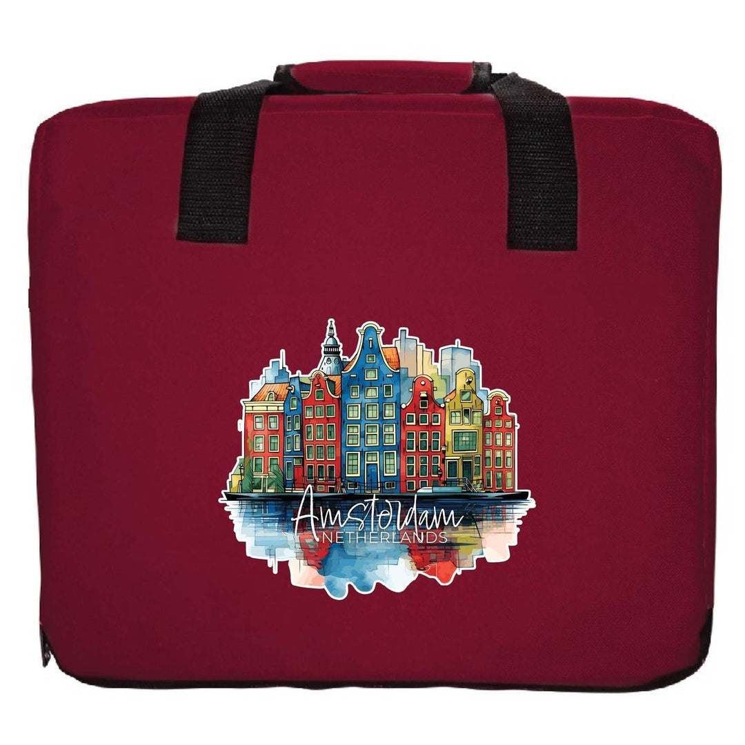 Amsterdam Netherlands Design C Souvenir Destination Seat Cushion Image 1