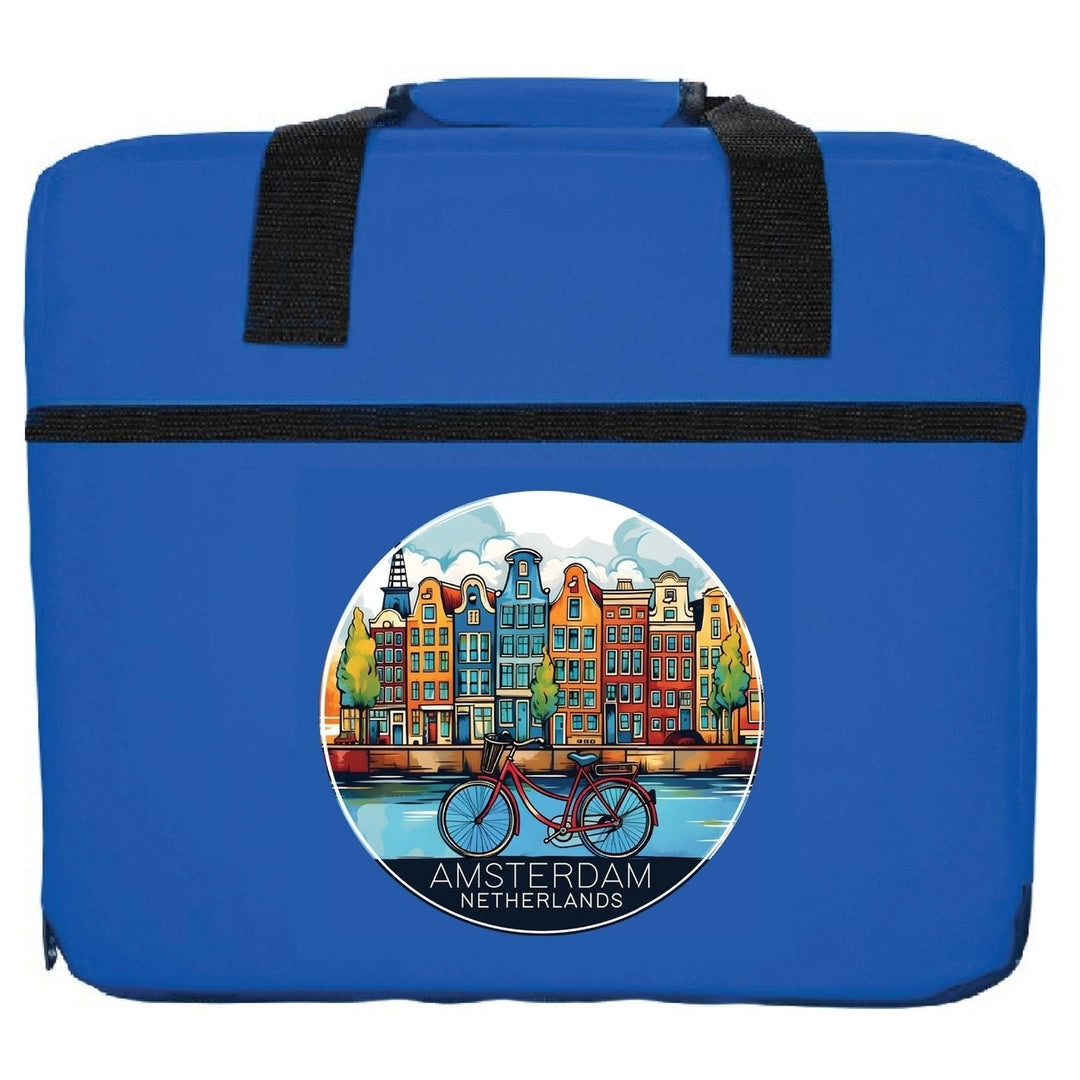 Amsterdam Netherlands Design D Souvenir Destination Seat Cushion Image 1